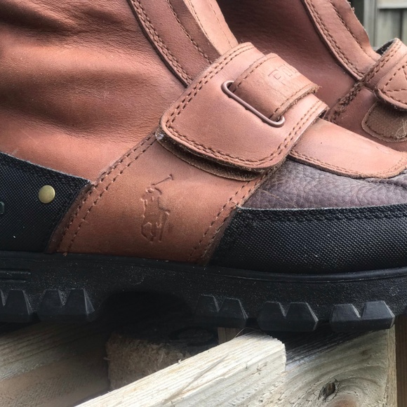 VINTAGE Ralph Lauren Polo Leather Men Sports Boots